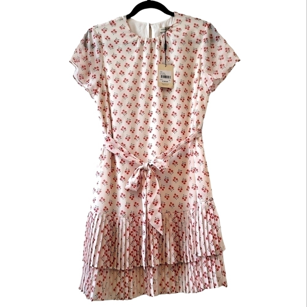 The East Order Floral Pleated mini dress